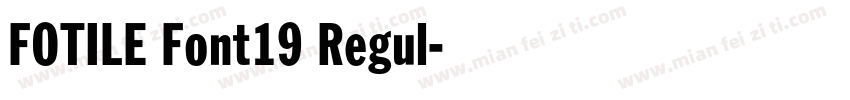FOTILE Font19 Regul字体转换
